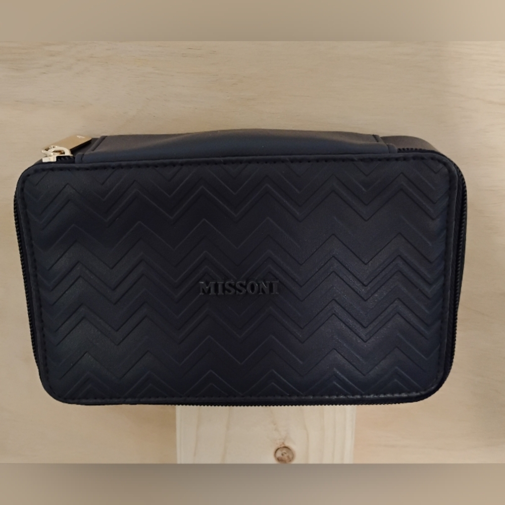 Missoni Black Chevron Toiletry Bag